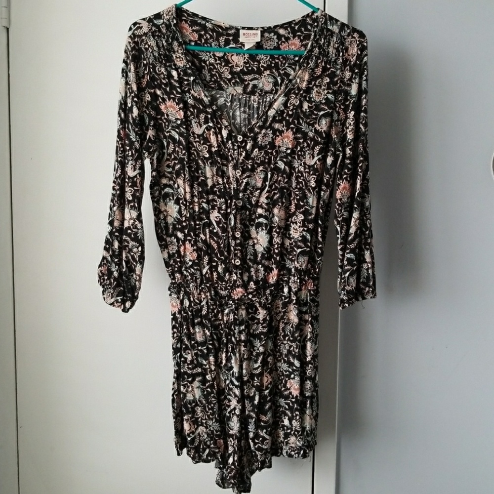 Paisley 3/4 sleeve romper